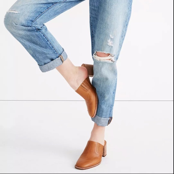 MADEWELL The Carey Mule  tan leather Size  6 Brand gently worn - Picture 2 of 16